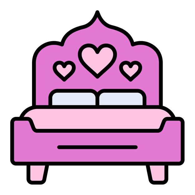 Vector double bed icon