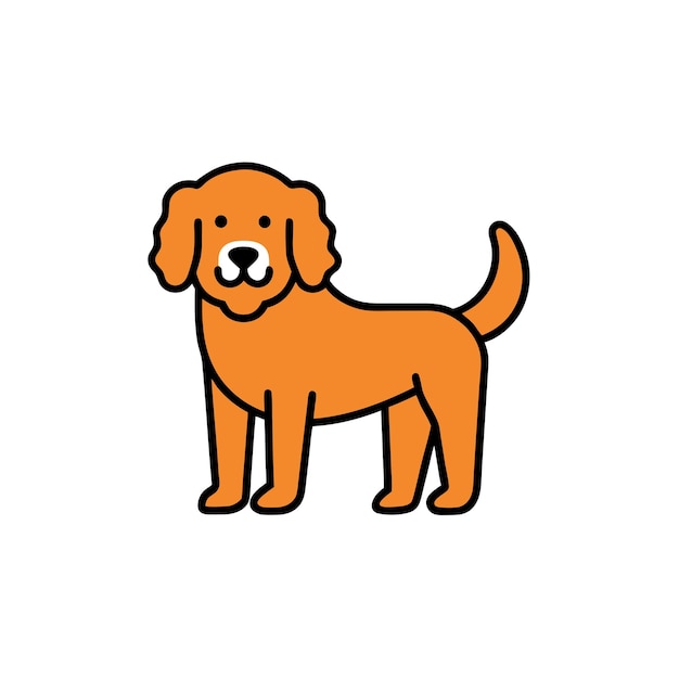 Double Doodle dog looks icon vector