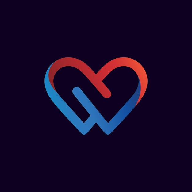 Double heart logo design