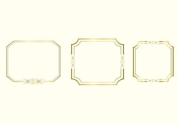 Double rectangle frame template, double line frame, draft element, Geometric, Vector illustration.