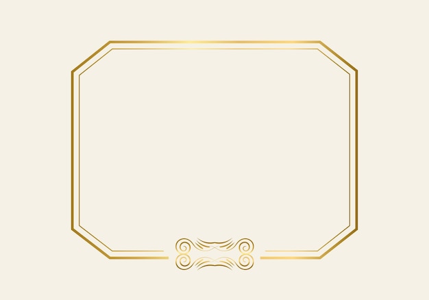 Double rectangle frame template, double line frame, draft element, Geometric, Vector illustration.