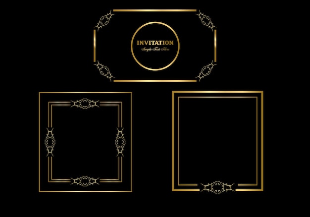 Double rectangle frame template, double line frame, draft element, Geometric, Vector illustration.