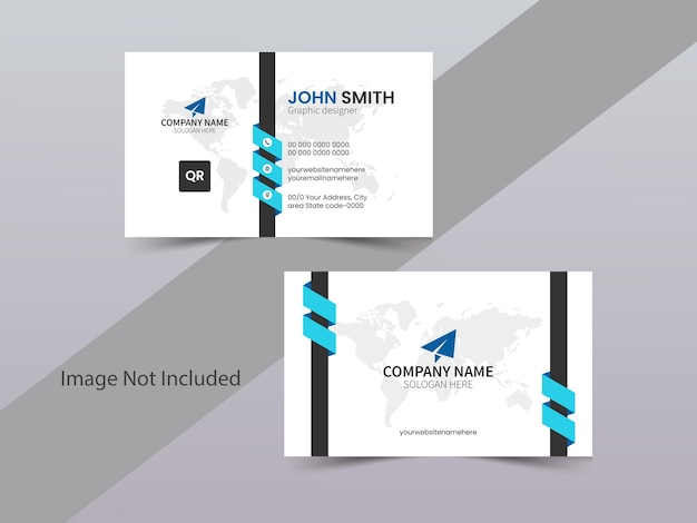 Vector double sided business card template modern and clean style