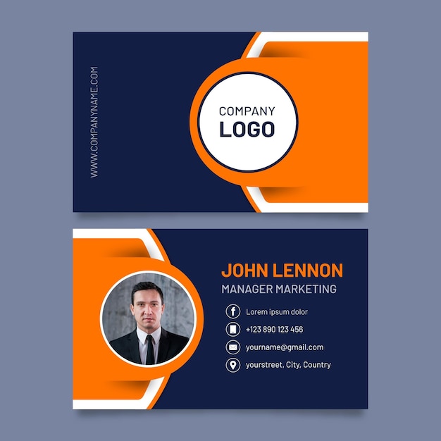 Double sided business card template