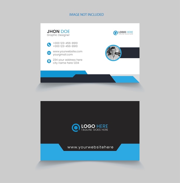 Double sided corporate professional business card template design