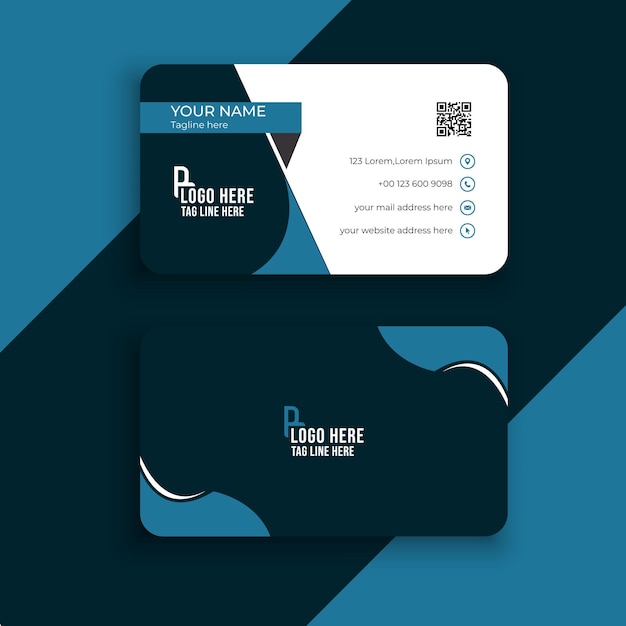 Double sided creative Portrait business card template