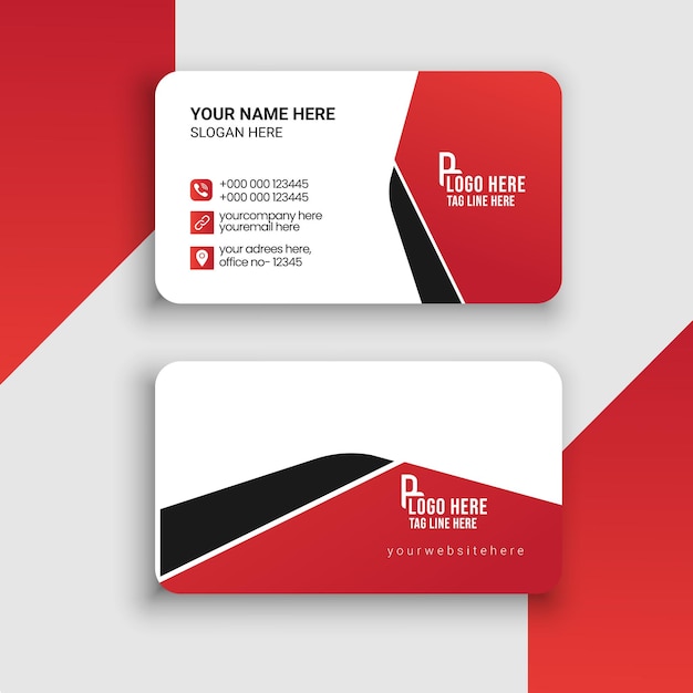 Double sided creative Portrait business card template