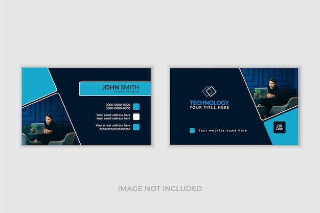 double sided Vector modern Creative and Clean business card design for business and personal use