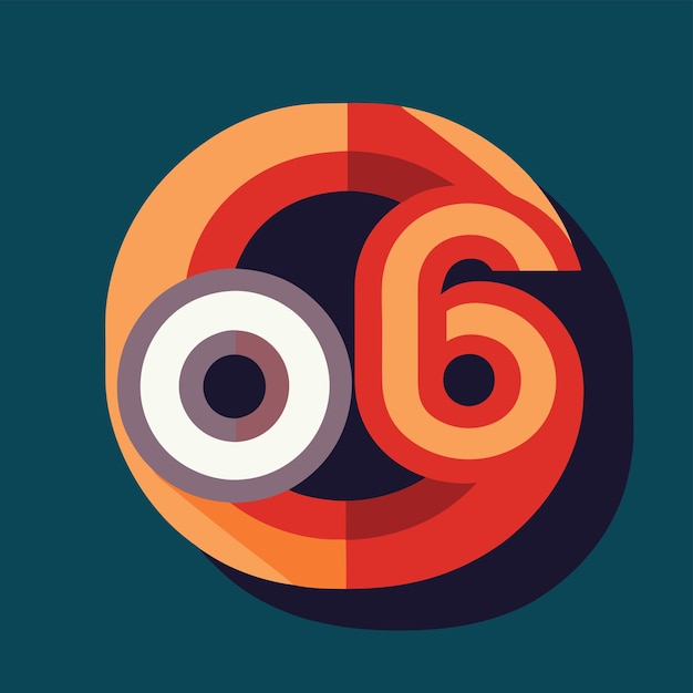 Vector double six unique vector logo icon design featuring the number 66