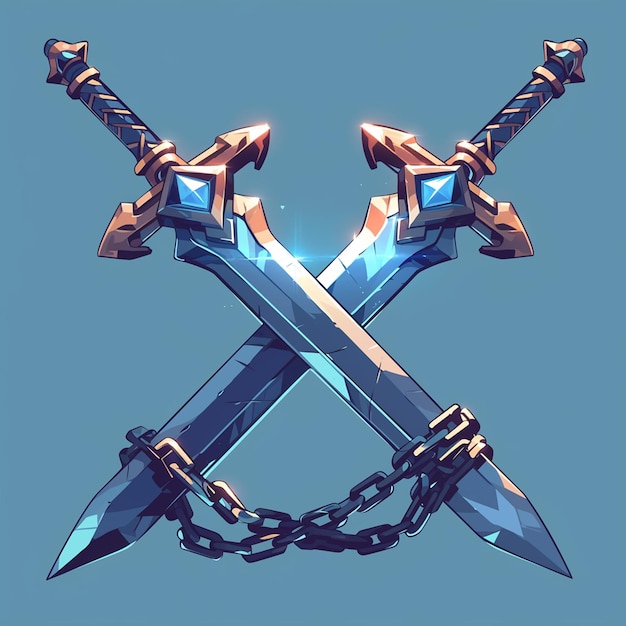 Double swords and ring symbolizing strength