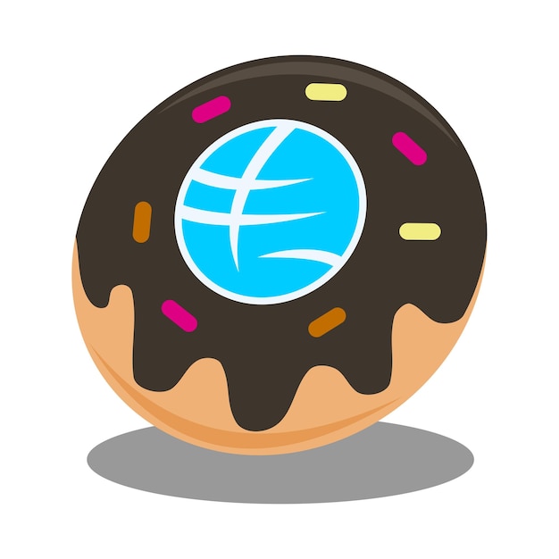 Doughnut earth logo Icon Illustration Brand Identity