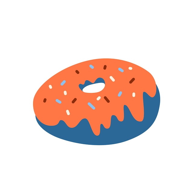 Doughnut print Vector hand drawn illustration