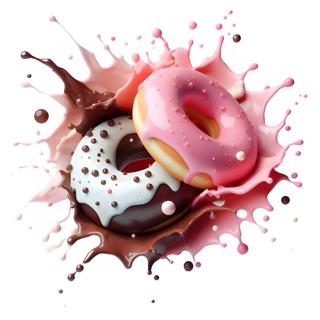 Vector doughnut splash