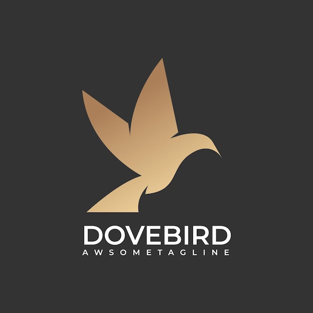 Dove bird silhouette logo