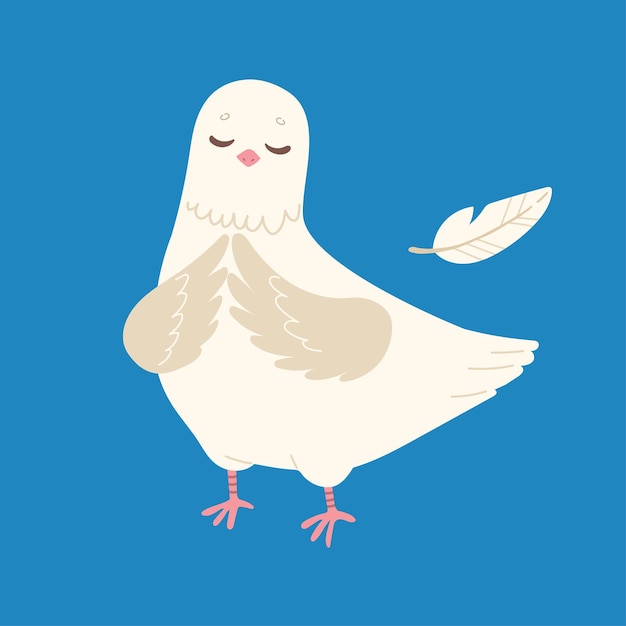 Dove of peace vector illustration RussianUkranian conflict no war in Ukraine