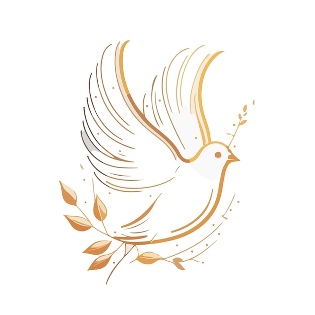 A dove with the word peace on it