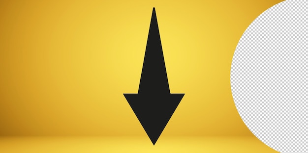 down arrow icon png on Transparent Background