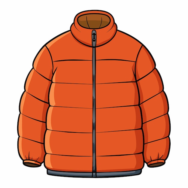 Down jacket cartoon style Icon Vector clipart Illustration