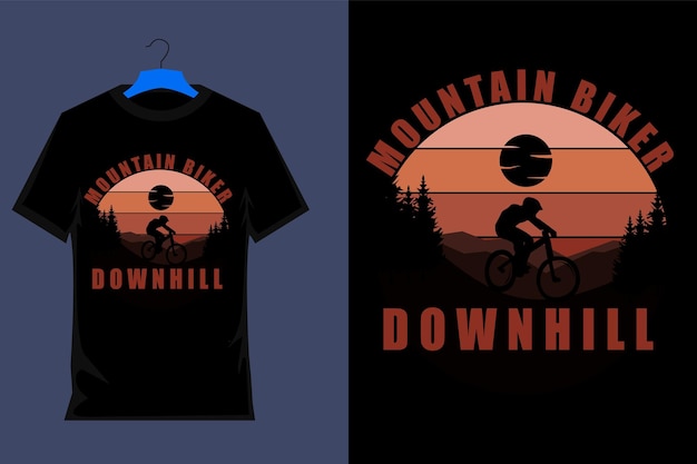 Downhill Retro Vintage T Shirt Design