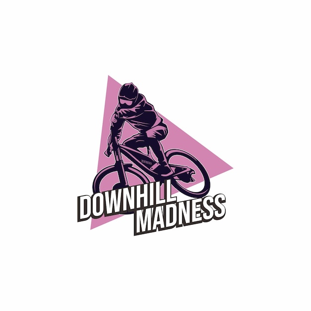 downhill vector logo clip art