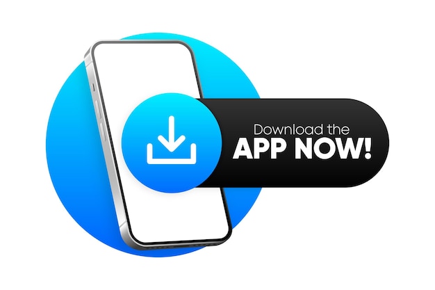 Download the App Now Banner with smartphone in hand Download Our App in online store Ui design