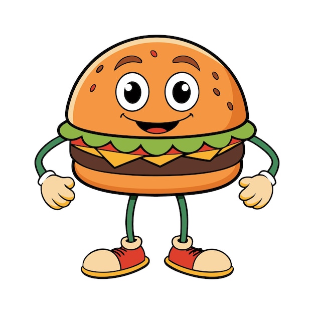 Download Burger Vector Art Illustration Eps File For Design