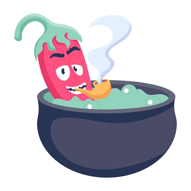 Download chilli soup flat icon