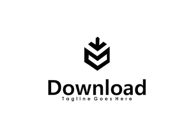 download data logo design technology icon