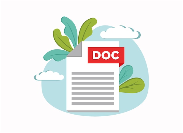 Download DOC icon file document concept