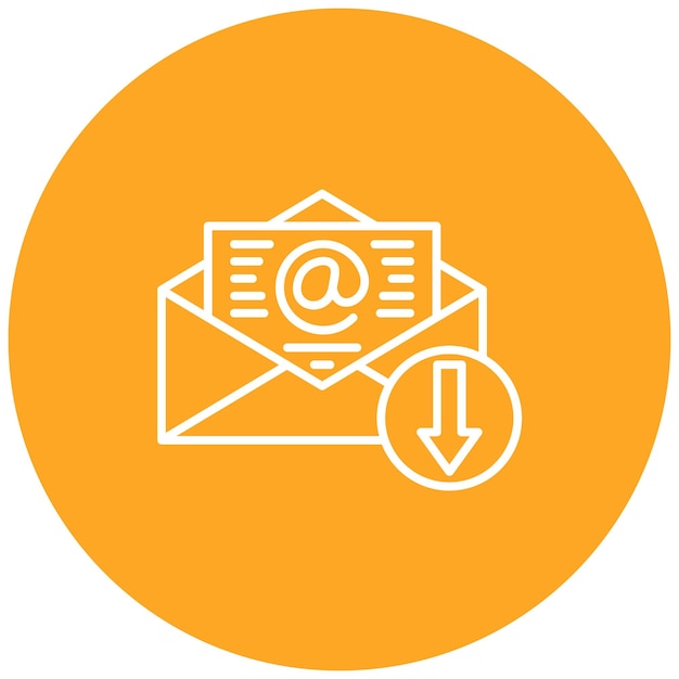 Vector download email icon vector image can be used for user interface