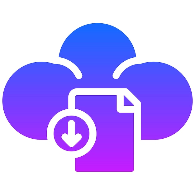 Vector download file on cloud icon