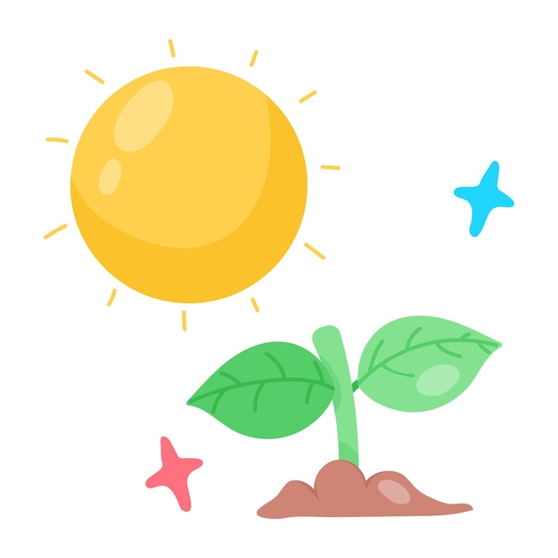 Download flat sticker icon of plant