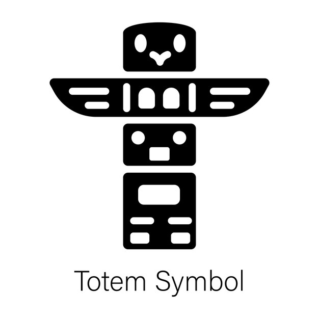 Download glyph icon of totem symbol