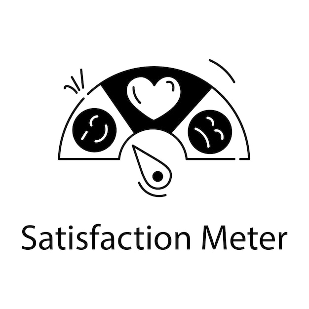 Download linear icon of a satisfaction meter