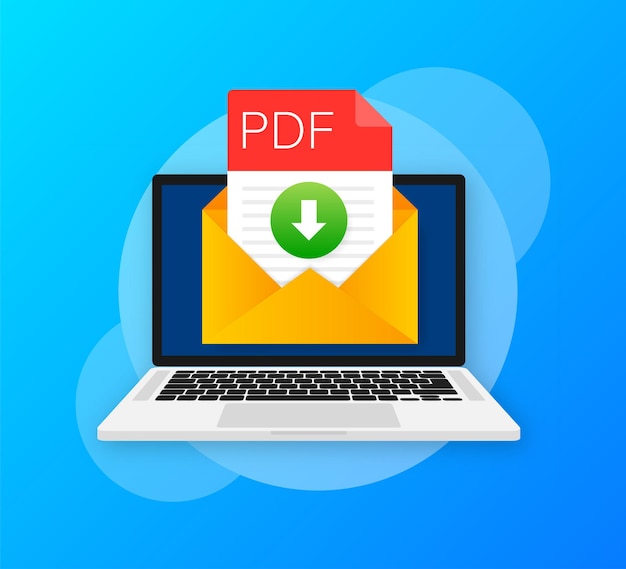 Download PDF file icon. Spreadsheet document type. Vector PDF icon.