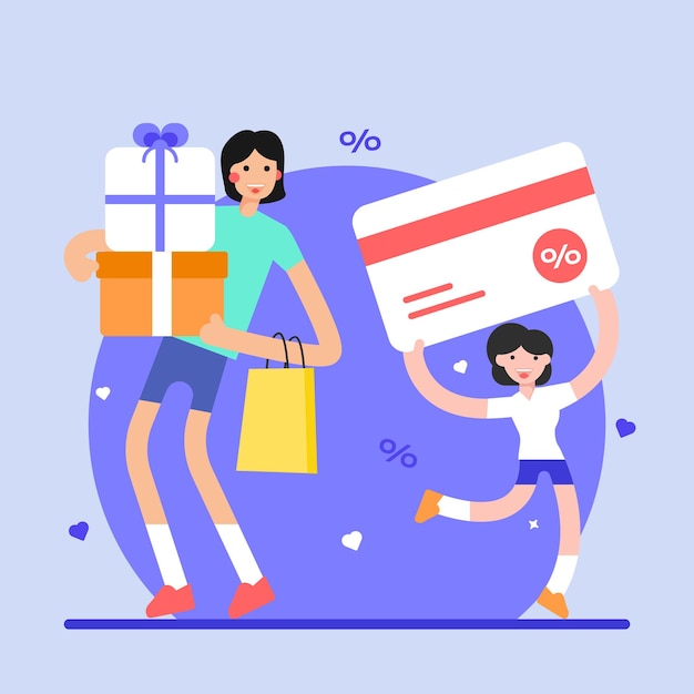 Download premium flat illustration of card payment