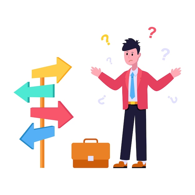 Download premium flat illustration of decision making