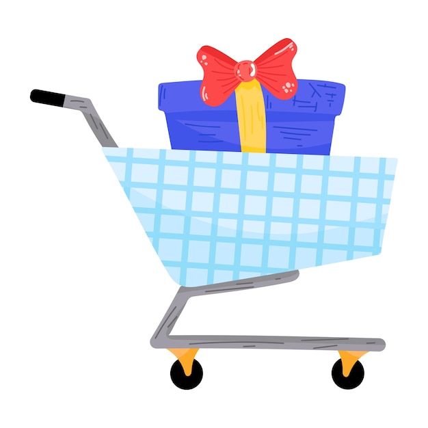 Download premium flat sticker of buy gift