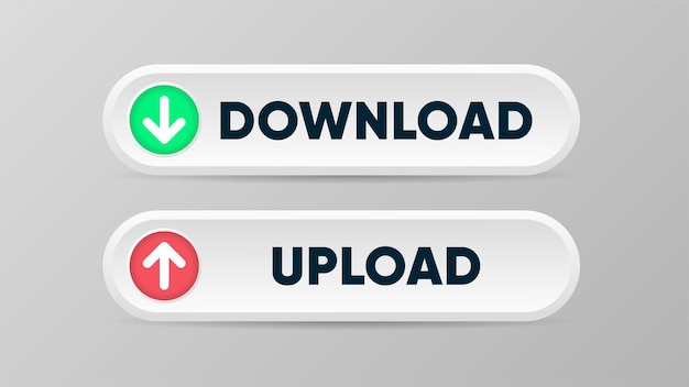 Download and upload button in for web services application or websites