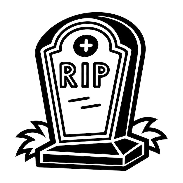 Vector download vector halloween tombstone with rip eps file for design