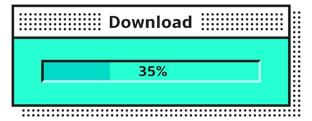 Download window Vintage progress bar Retro loader