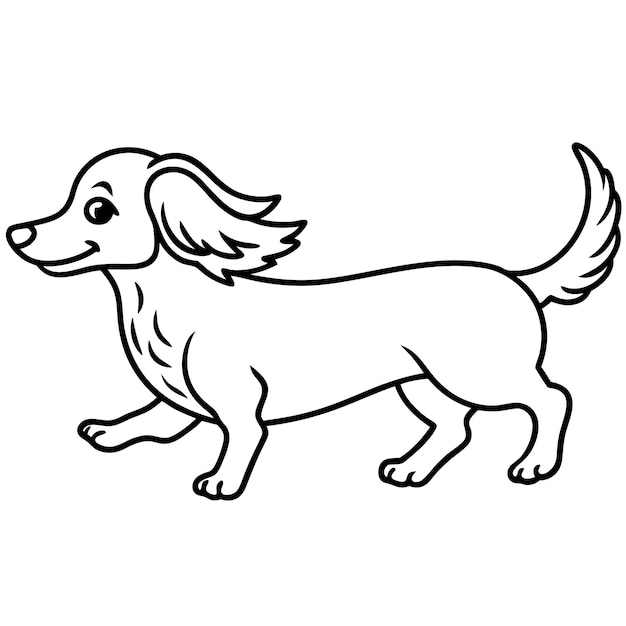 Doxiepoo dog runs icon vector