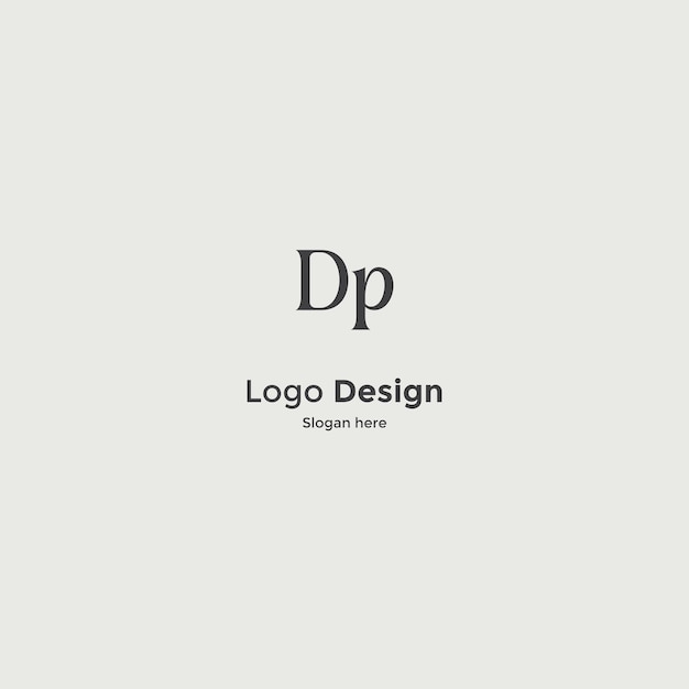 Vector dp initial logo design vector image