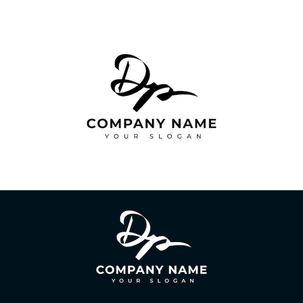 Dp Initial signature logo vector design