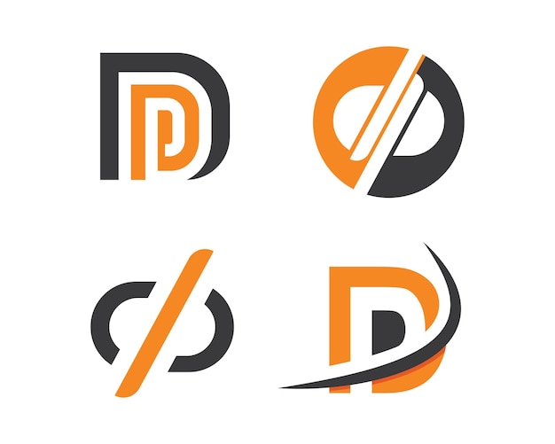 Dp letter logo icon illustration vector design