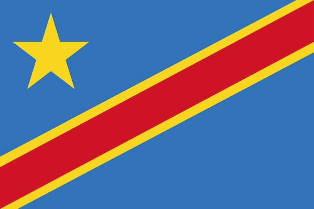 Vector dr congo national flag