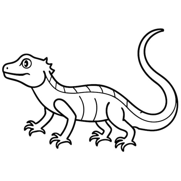 Draco Volans Lizard walks icon vector