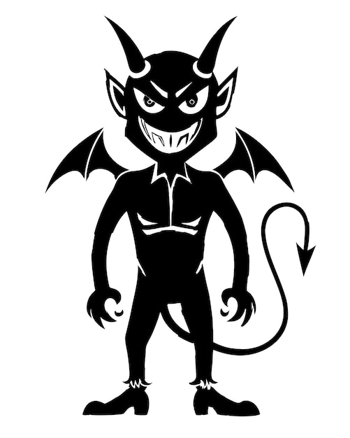 dracula devil silhouette illustration black and white