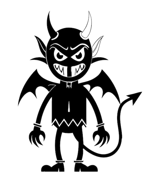 dracula devil silhouette illustration black and white