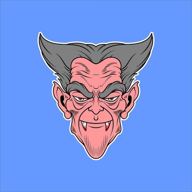 dracula head cartoon